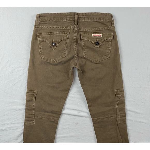 Hudson Vintage USA Made Stretch Denim Cargo Jeans. Washed Olive, Women's 25. GUC - Picture 8 of 9